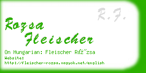 rozsa fleischer business card